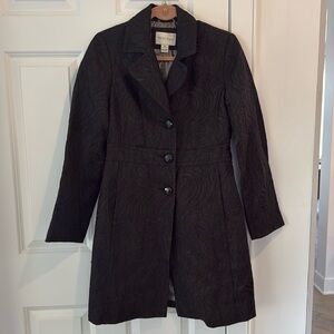White House Black Market Women’s Black Pea Coat